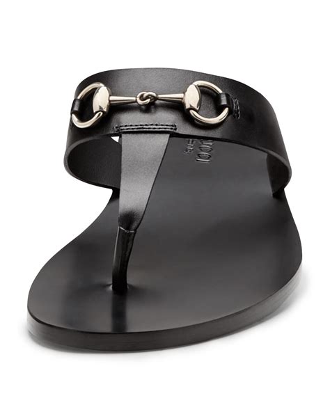 gucci katina|Women's thong sandal with Horsebit in black rubber .